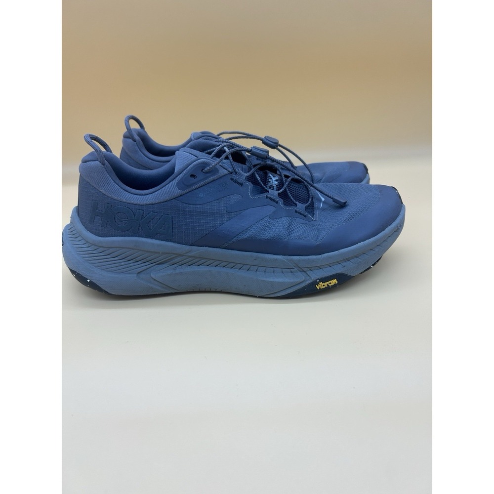 HOKA ONE ONE Transport GTX Gore-Tex Vibram Gray Mens 10D Trail Shoes 1133957-GXY